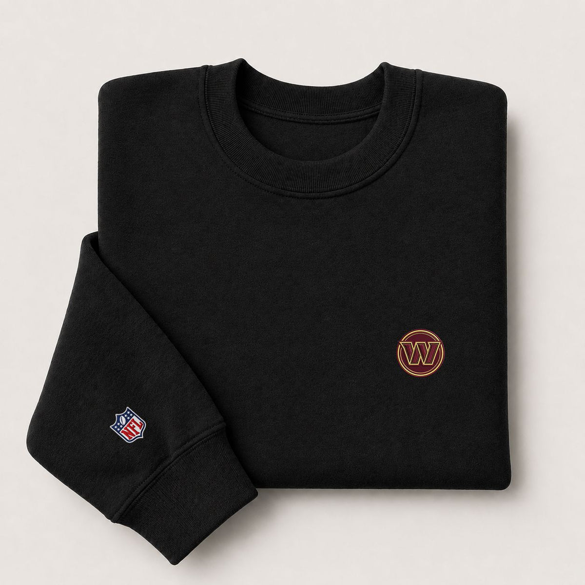 Washington Commanders Logo Embroidered Logo Crewneck Sweatshirt - Unisex Adult Pullover