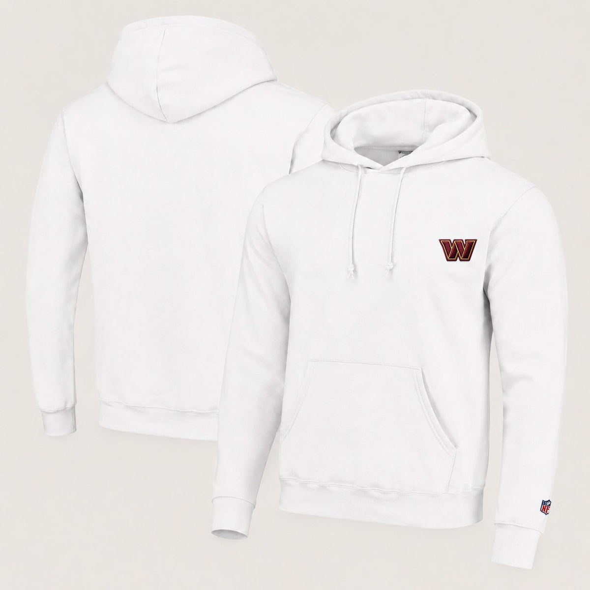 Washington Commanders Logo Pullover Hoodie - Embroidered Logo Fleece Sweatshirt