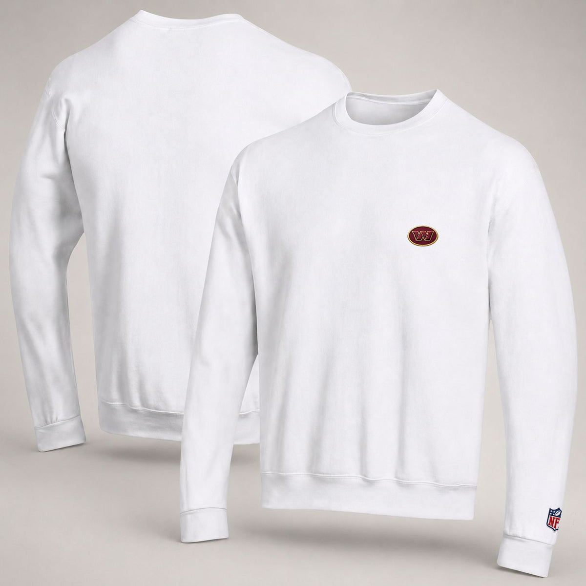 Washington Commanders Logo Embroidered Logo Crewneck Sweatshirt - Unisex Adult Pullover