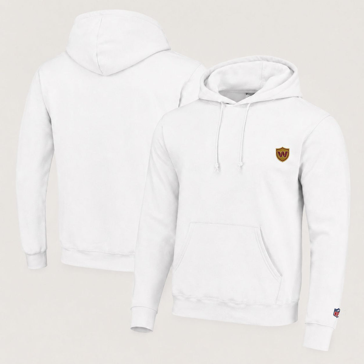 Washington Commanders Logo Pullover Hoodie - Embroidered Logo Fleece Sweatshirt