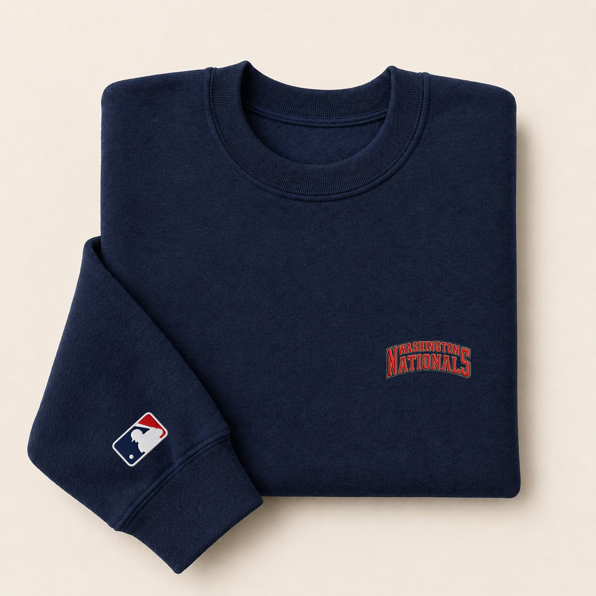 Washington Nationals Embroidered Logo Crewneck Sweatshirt - Unisex Adult Pullover