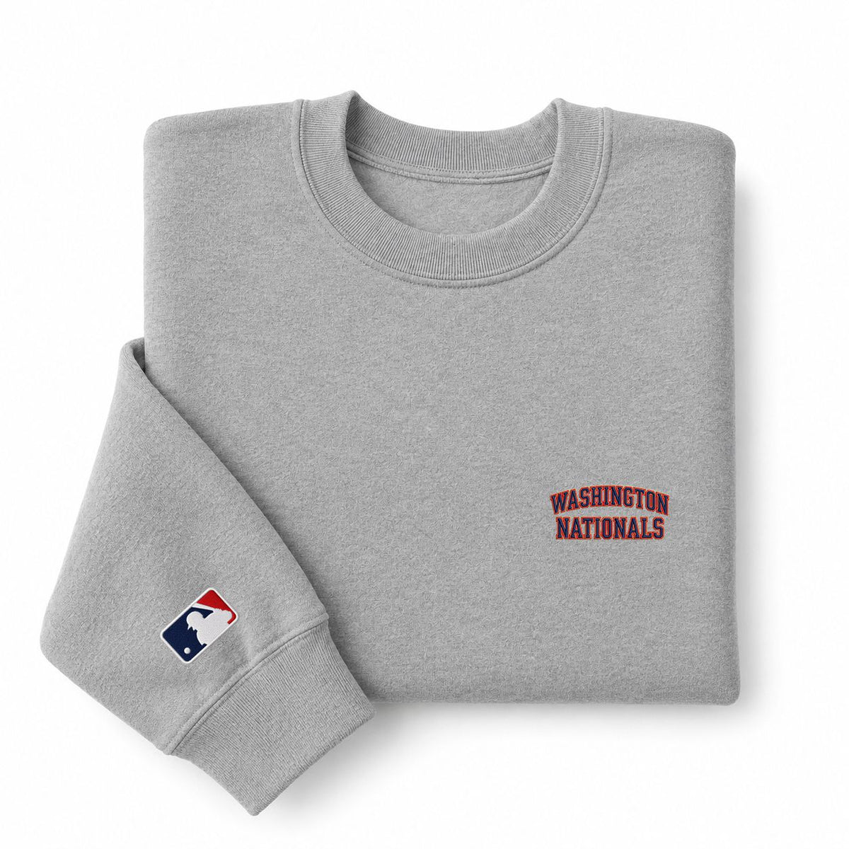Washington Nationals Embroidered Logo Crewneck Sweatshirt - Unisex Adult Pullover