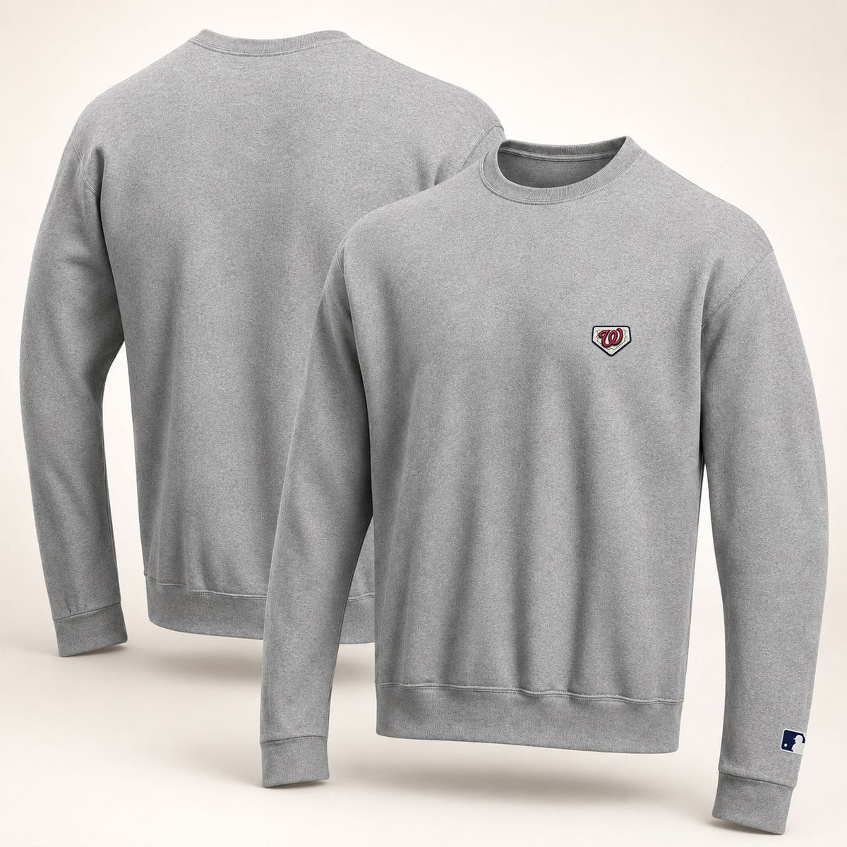 Washington Nationals Logo Embroidered Logo Crewneck Sweatshirt - Unisex Adult Pullover